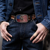 ATTITUDE BY MONTANA SILVERSMITHS AMERICA LOVES BULL RIDING PBR - ACC BUCKLE  - A1090PBR
