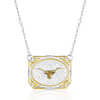 MONTANA SILVERSMITHS BUCKLE NECKLACE WITH LONGHORN - ACCESSORIES JEWELRY NECKLACE - NC6408-384S