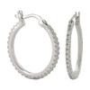 MONTANA SILVERSMITHS MEDIUM CLEAR STONE HOOP - ACCESSORIES JEWELRY EARRINGS - ER3875