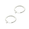 MONTANA SILVERSMITHS MEDIUM CLEAR STONE HOOP - ACCESSORIES JEWELRY EARRINGS - ER3875