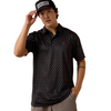ARIAT BLACK DIAMOND PRINT - MENS POLO  - 10076069