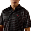 ARIAT BLACK DIAMOND PRINT - MENS POLO  - 10076069