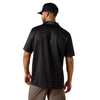 ARIAT BLACK MINI STAR PRINT - MENS POLO  - 10073472