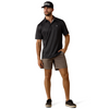 ARIAT BLACK MINI STAR PRINT - MENS POLO  - 10073472