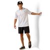 ARIAT WHITE WESTERN TOSS PRINT - MENS POLO  - 10073470