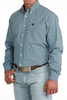 CINCH BLUE GEOMETRIC PRINT - MENS SHIRT  - MTW1106084