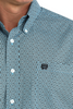 CINCH BLUE GEOMETRIC PRINT - MENS SHIRT  - MTW1106084