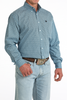 CINCH BLUE GEOMETRIC PRINT - MENS SHIRT  - MTW1106084