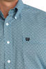 CINCH BLUE GEOMETRIC PRINT - MENS SHIRT  - MTW1111518
