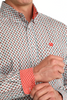 CINCH WHITE GEOMETRIC PRINT - MENS SHIRT  - MTW1106093