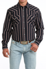 CINCH NAVY WESTERN MODERN PRINT - MENS SHIRT  - MTW1303105