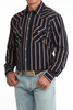 CINCH NAVY WESTERN MODERN PRINT - MENS SHIRT  - MTW1303105