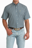 CINCH ARENAFLEX BLUE GEOMETRIC PRINT - MENS SHIRT  - MTW1704167