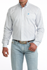 CINCH TWILL WHITE STRIPED PRINT - MENS SHIRT  - MTW1106085