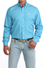 CINCH BABY BLUE GEOMETRIC PRINT - MENS SHIRT  - MTW1106086