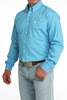 CINCH BABY BLUE GEOMETRIC PRINT - MENS SHIRT  - MTW1106086