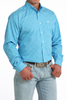 CINCH BABY BLUE GEOMETRIC PRINT - MENS SHIRT  - MTW1106086