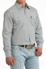 CINCH WHITE GEOMETRIC MODERN PRINT - MENS SHIRT  - MTW1303106