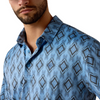 ARIAT 360 AIRFLOWBLISSFUL BLUE PRINT - MENS POLO  - 10073509