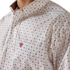 ARIAT WF WAVERLY WHITE GEO PRINT - MENS SHIRT  - 10073681