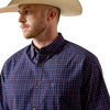ARIAT PRO SERIES BLUE CHECK PRINT - MENS SHIRT  - 10073603