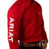 ARIAT TEAM LOGO TWILL RED - MENS SHIRT  - 10073653