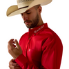 ARIAT TEAM LOGO TWILL RED - MENS SHIRT  - 10073653