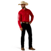 ARIAT TEAM LOGO TWILL RED - MENS SHIRT  - 10073653