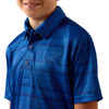 ARIAT BLUE QUARTZ TRIBAL STRIPE - KIDS BOYS POLO - 10073490