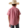 ARIAT PRO BOBBY HIBISCUS RED STRIPE - KIDS BOYS SHIRT - 10073638