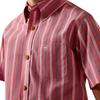 ARIAT PRO BOBBY HIBISCUS RED STRIPE - KIDS BOYS SHIRT - 10073638