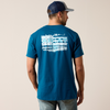ARIAT LIQUID STAMP FLAG SAILOR BLUE - MENS TEE  - 10062952