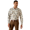 ARIAT GUNDER CLASSIC OFF WHITE PRINT - MENS SHIRT  - 10054644