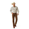 ARIAT GUNDER CLASSIC OFF WHITE PRINT - MENS SHIRT  - 10054644