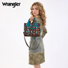 WRANGLER RODEO ICONS CANVAS TOTE COFFEE - LADIES PURSES  - WG524-8120SCF