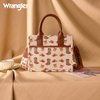 WRANGLER RODEO ICONS CANVAS TOTE TAN - LADIES PURSES  - WG524-8120STN