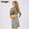 WRANGLER BAGUETTE TAN COWGIRL PRINT - LADIES PURSES  - WG524-8633TN