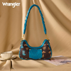 WRANGLER BRAIDED HANDLE COFFEE PRINT - LADIES PURSES  - WG524-8182CF