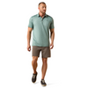 ARIAT BEACH GLASS FITTED PRINT - MENS POLO  - 10073585