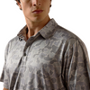ARIAT SKY ROCKET CAMO PRINT FITTED - MENS POLO  - 10073436