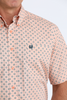 CINCH CORAL GEOMETRIC PRINT - MENS SHIRT  - MTW1111526