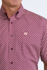 CINCH PURPLE GEOMETRIC PRINT - MENS SHIRT  - MTW1111527