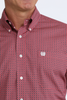 CINCH PINK GEOMETRIC PRINT - MENS SHIRT  - MTW1106098