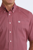 CINCH PINK GEOMETRIC PRINT - MENS SHIRT  - MTW1111523