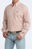 CINCH CORAL GEOMETRIC PRINT - MENS SHIRT  - MTW1106105