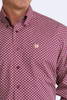 CINCH PURPLE GEOMETRIC PRINT - MENS SHIRT  - MTW1106110