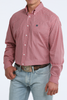 CINCH PINK GEOMETRIC PRINT - MENS SHIRT  - MTW1106100