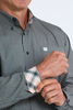 CINCH DARK TEAL GEOMETRIC PRINT - MENS SHIRT  - MTW1106104