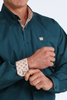 CINCH DARK TEAL SOLID - MENS SHIRT  - MTW1106106