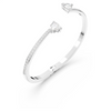 SWAROVSKI MESMERA BANGLE, HEART SILVER - ACCESSORIES JEWELRY BRACELET - 5518814